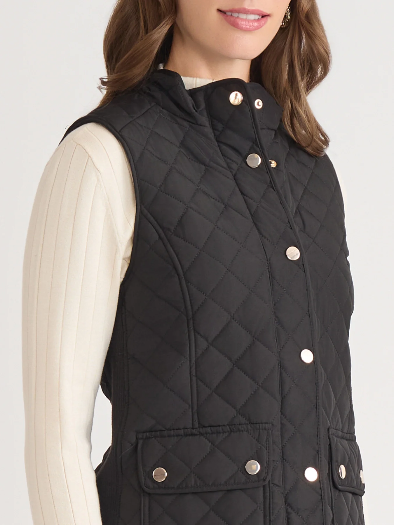 Zip-Front Quilted Vest - Image 3