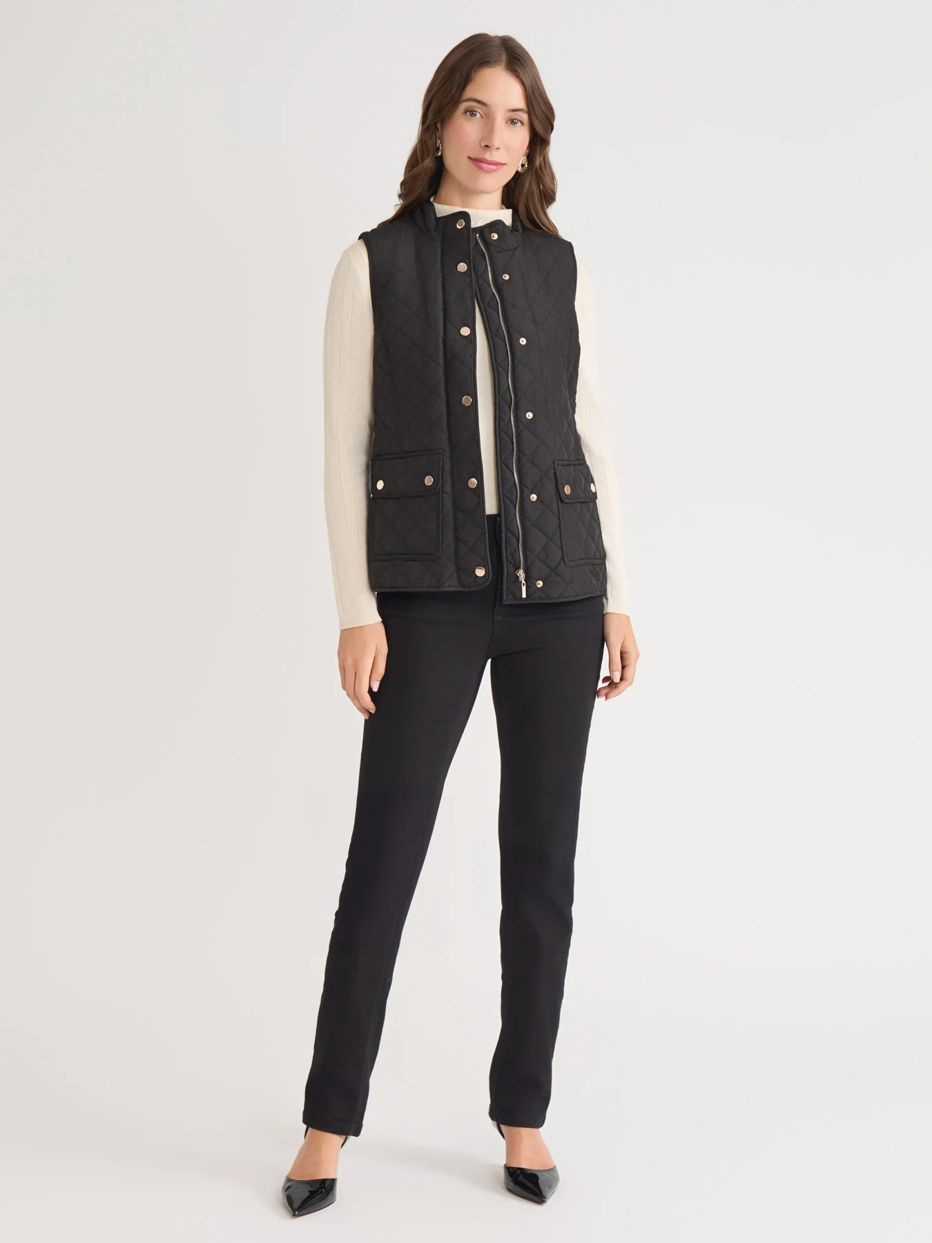 Zip-Front Quilted Vest - Image 5