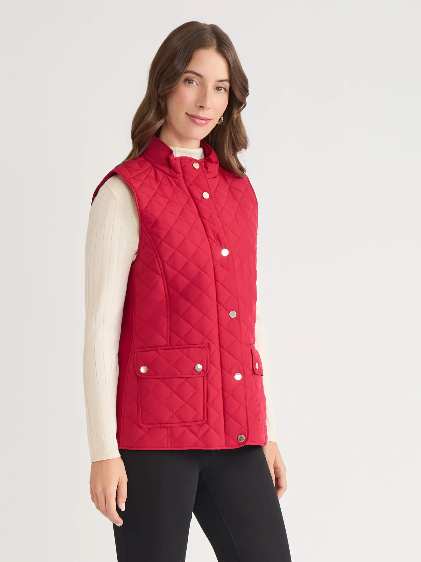 Zip-Front Quilted Vest - Image 2
