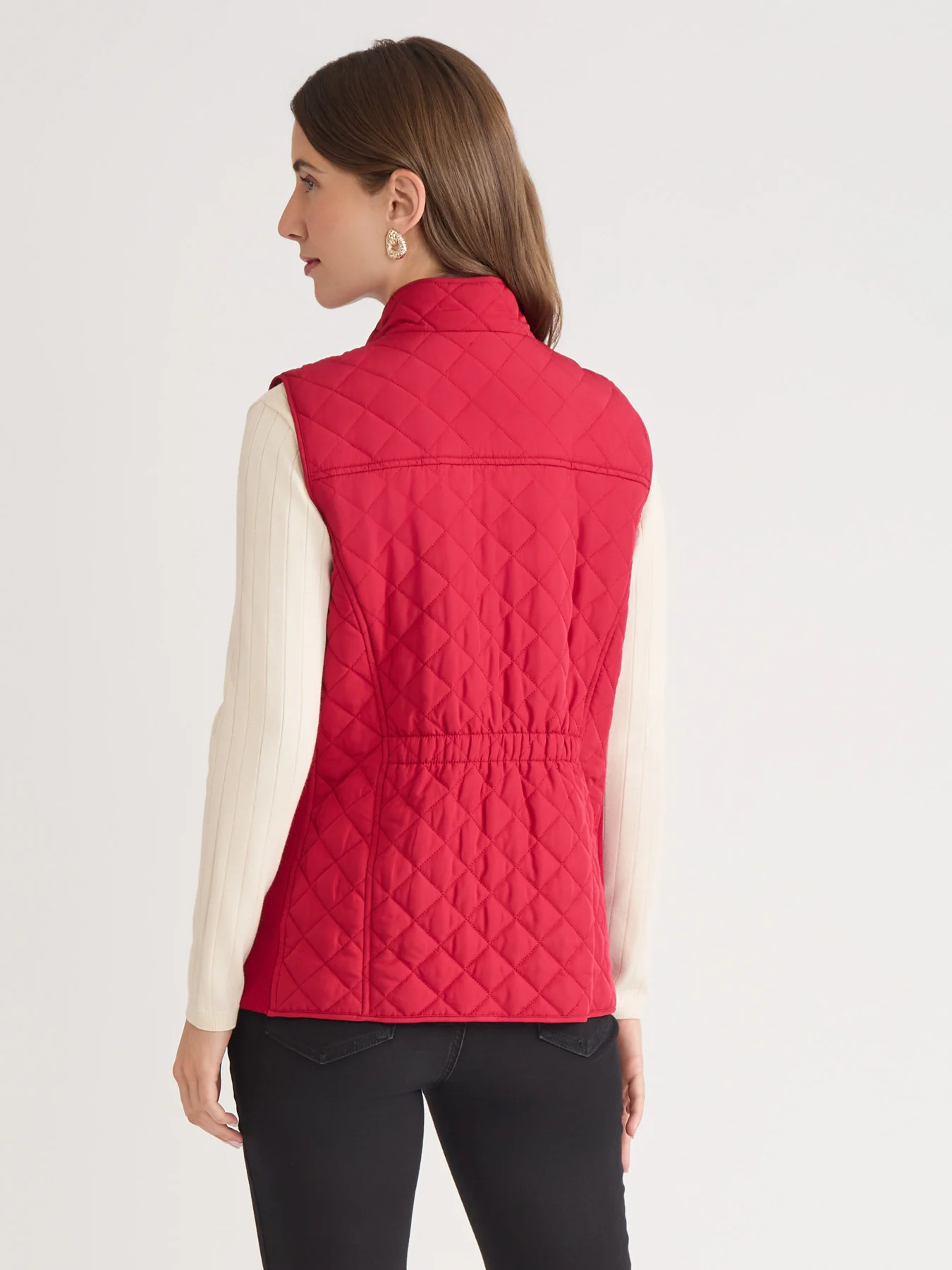 Zip-Front Quilted Vest - Image 3