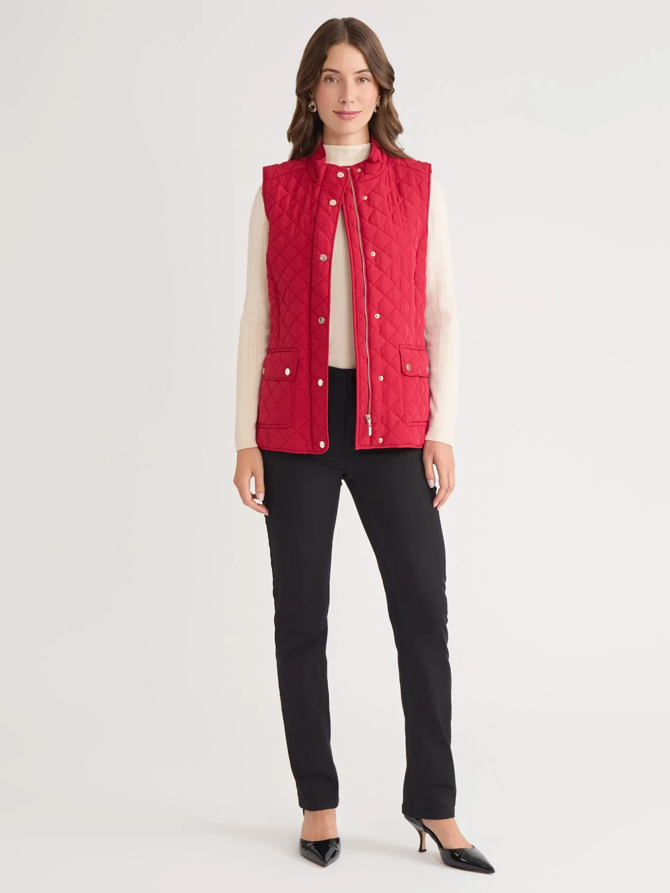 Zip-Front Quilted Vest - Image 4